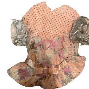 Build a bear workshop stuffed animal Plush Knitted shaw Dress Heels